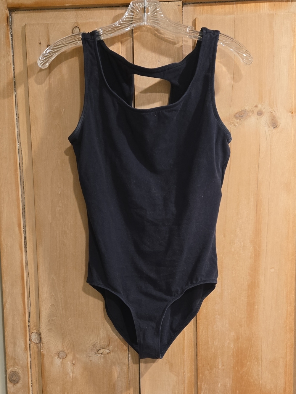 Classic Black One-Piece Tank Leotard Bodysuit